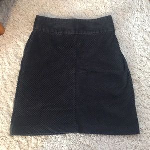 Dark gray corduroy pencil skirt